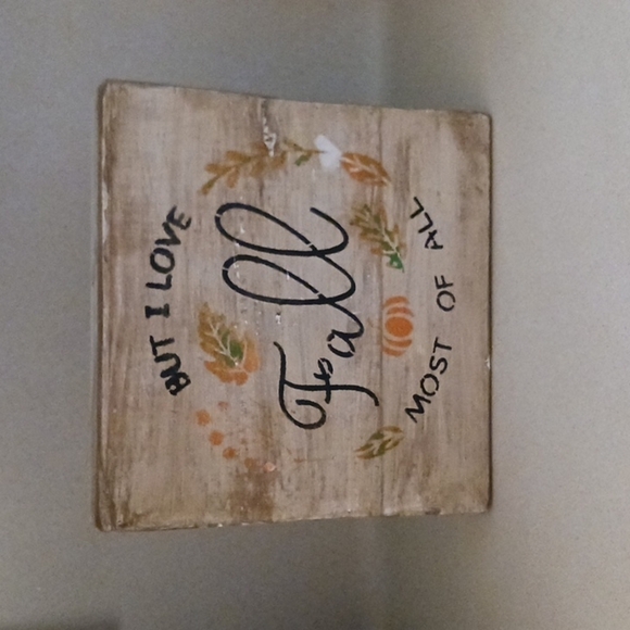 FALL AND GATHER WOOD DECORATION - Picture 1 of 4